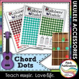 Rainbow Ukulele Colored Chord Dot Stickers Miscellaneous